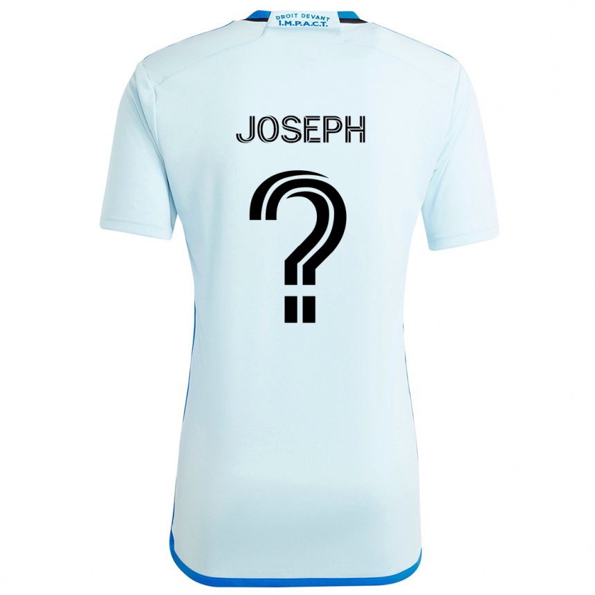 Kids Football Sebastien Joseph #0 Ice Blue Away Jersey 2024/25 T-Shirt Canada