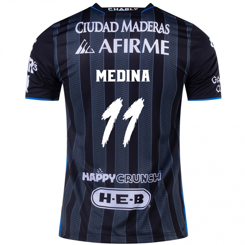 Enfant Football Maillot Alan Medina #11 Blanc Noir Tenues Extérieur 2024/25 Canada