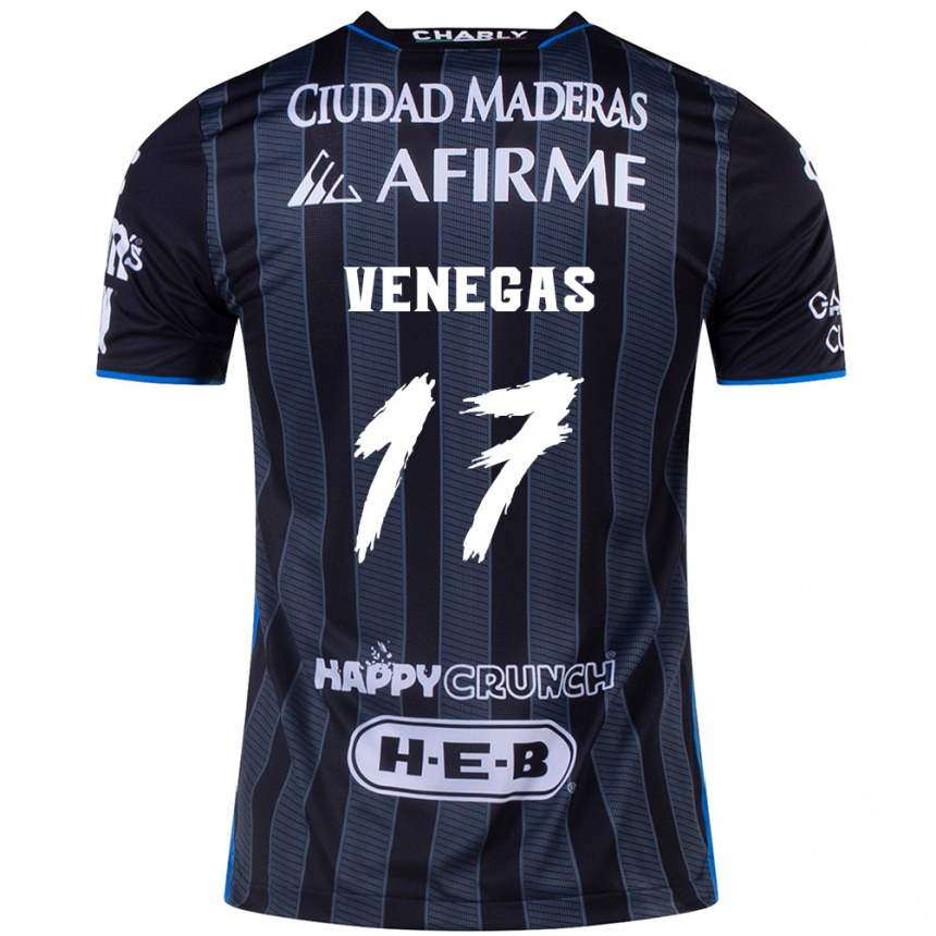 Enfant Football Maillot Francisco Venegas #17 Blanc Noir Tenues Extérieur 2024/25 Canada