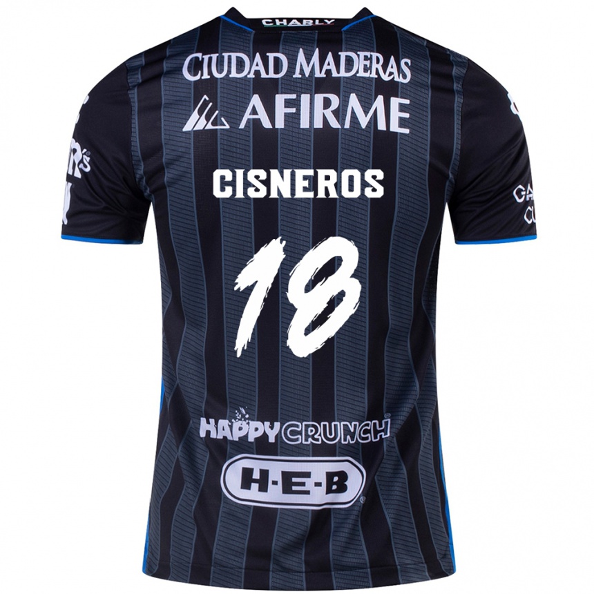 Enfant Football Maillot Ronaldo Cisneros #18 Blanc Noir Tenues Extérieur 2024/25 Canada