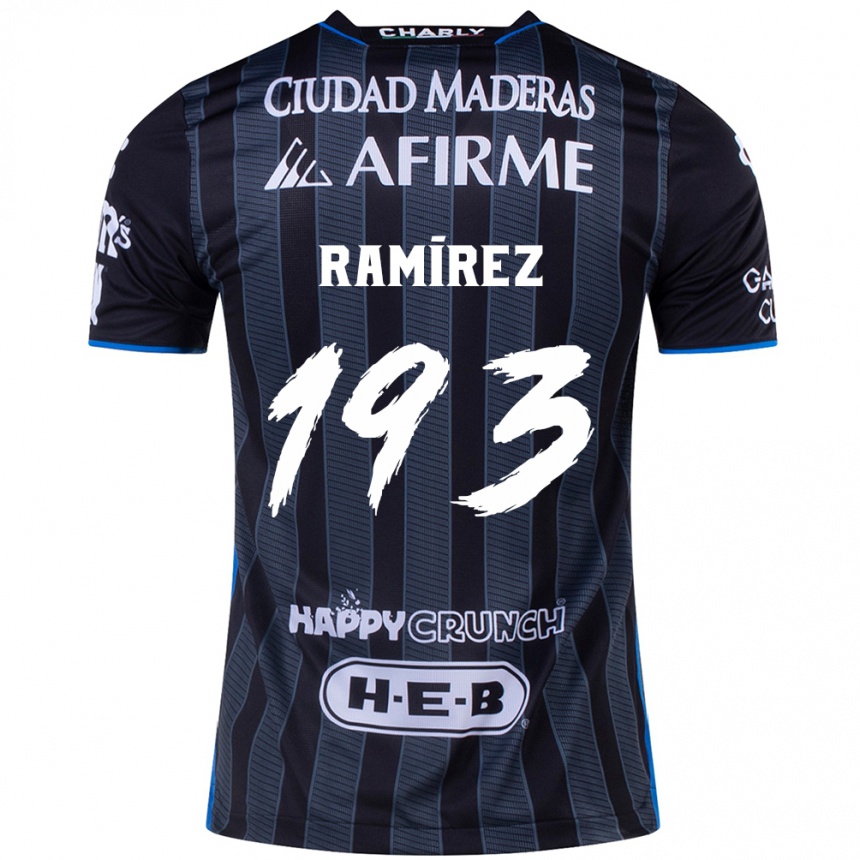 Kids Football Ángel Ramírez #193 White Black Away Jersey 2024/25 T-Shirt Canada