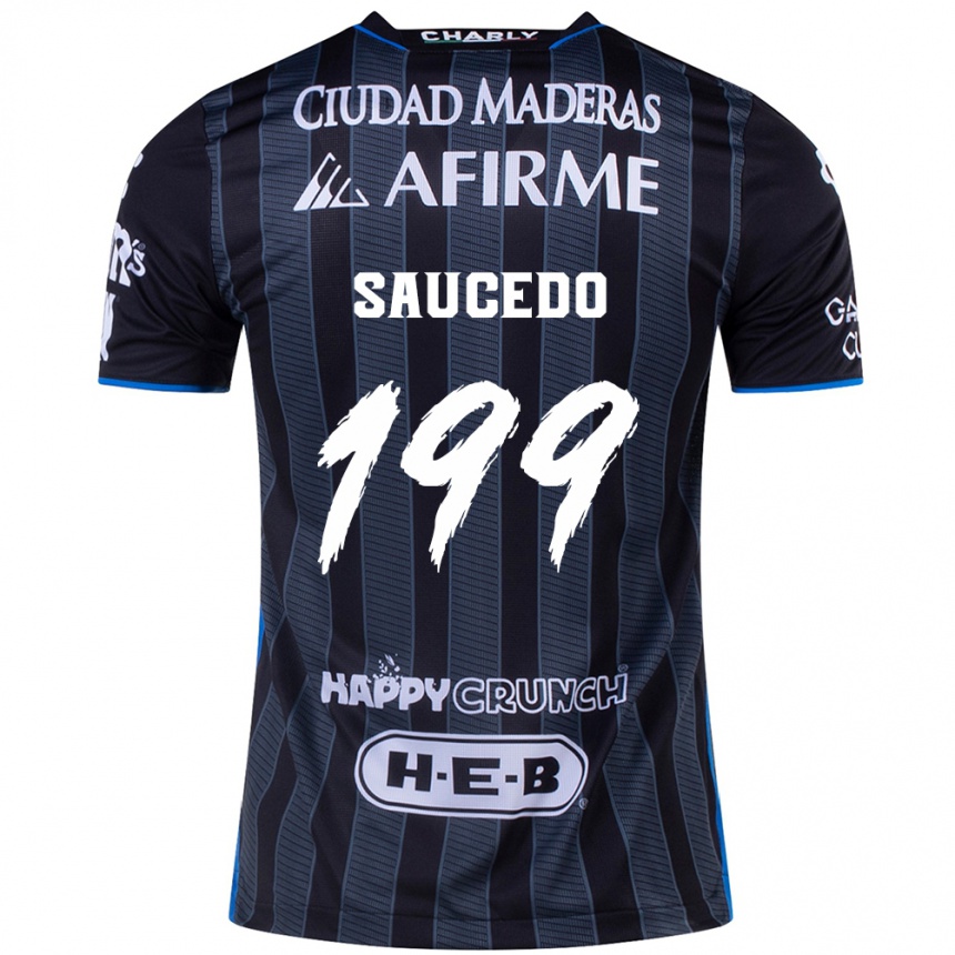 Enfant Football Maillot Christian Saucedo #199 Blanc Noir Tenues Extérieur 2024/25 Canada