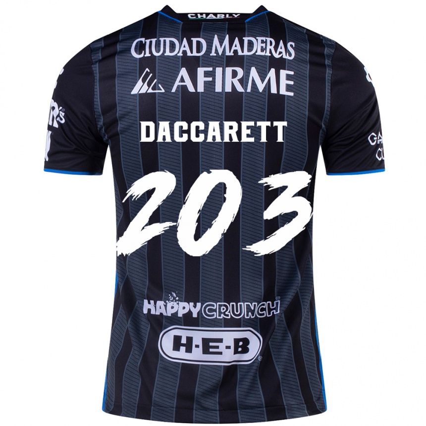 Enfant Football Maillot Juan Daccarett #203 Blanc Noir Tenues Extérieur 2024/25 Canada