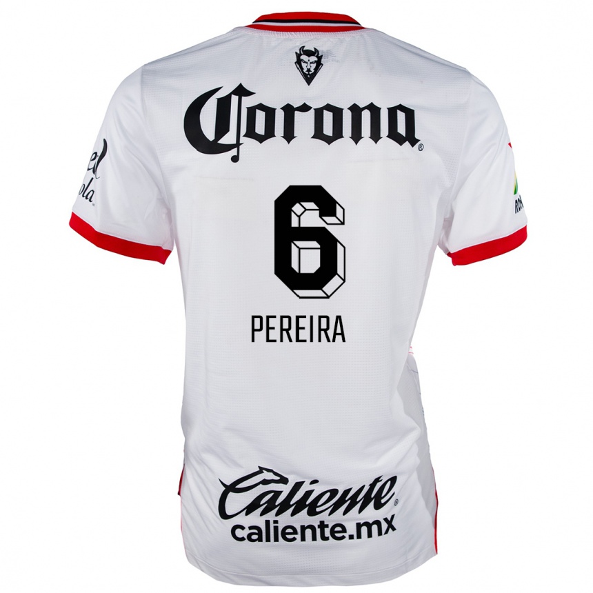 Enfant Football Maillot Federico Pereira #6 Blanc Rouge Tenues Extérieur 2024/25 Canada