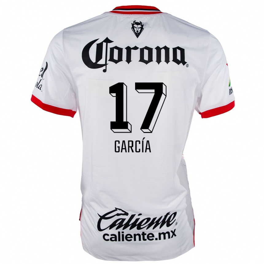 Kids Football Brian García #17 White Red Away Jersey 2024/25 T-Shirt Canada