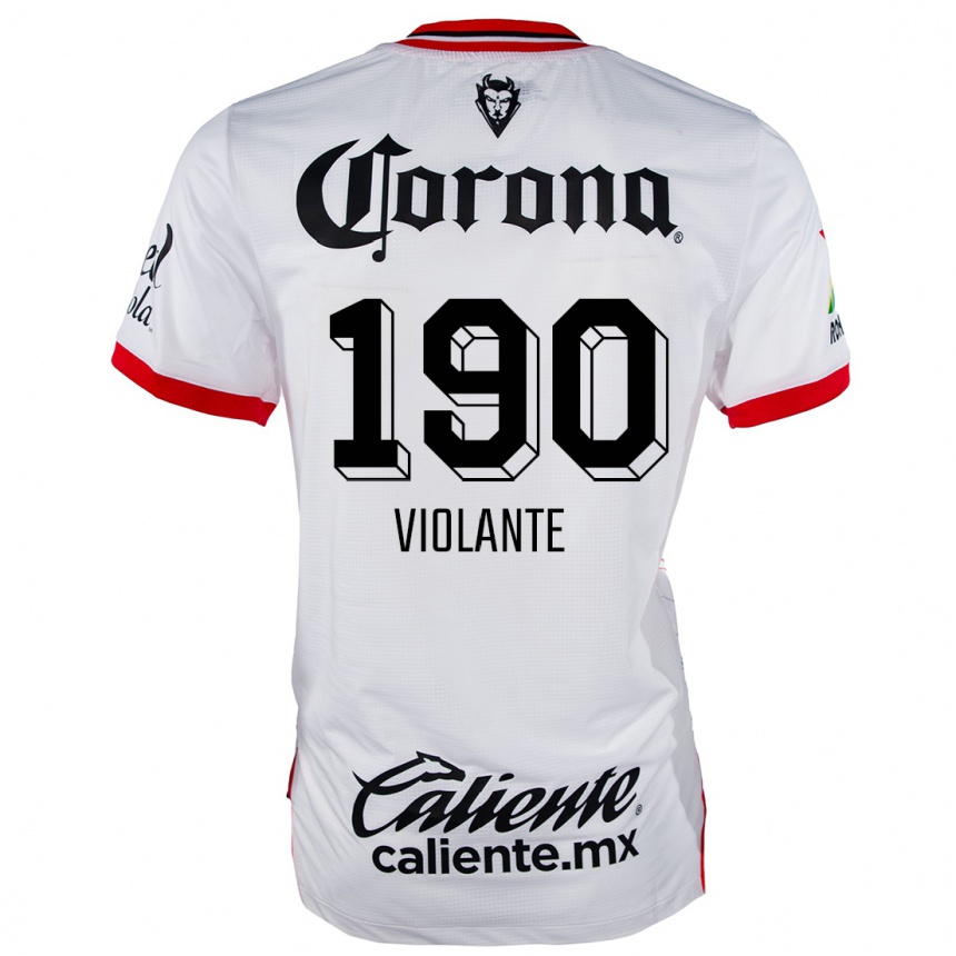 Enfant Football Maillot Isaías Violante #190 Blanc Rouge Tenues Extérieur 2024/25 Canada