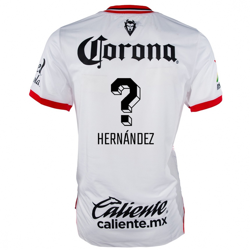 Kids Football Francisco Hernández #0 White Red Away Jersey 2024/25 T-Shirt Canada