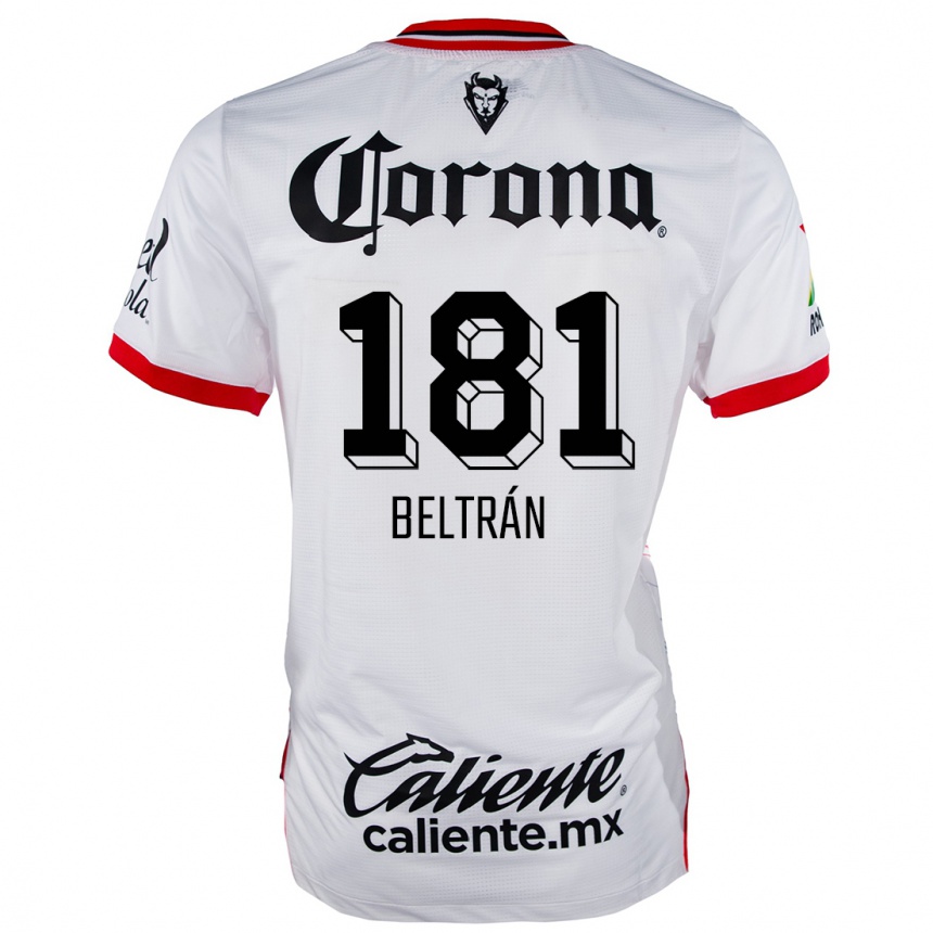 Kids Football Ronaldo Beltrán #181 White Red Away Jersey 2024/25 T-Shirt Canada