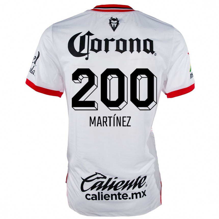 Enfant Football Maillot Edgar Martínez #200 Blanc Rouge Tenues Extérieur 2024/25 Canada