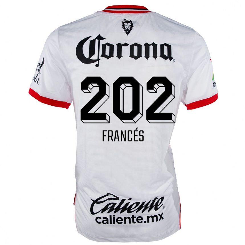 Kids Football Lenin Francés #202 White Red Away Jersey 2024/25 T-Shirt Canada