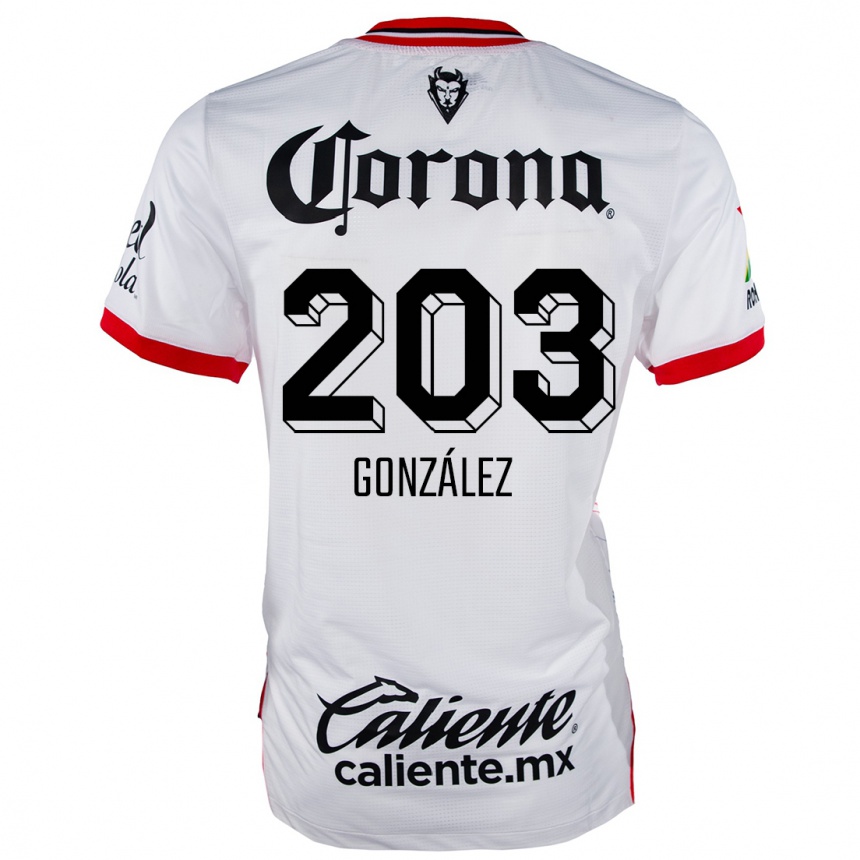 Kids Football Luis González #203 White Red Away Jersey 2024/25 T-Shirt Canada