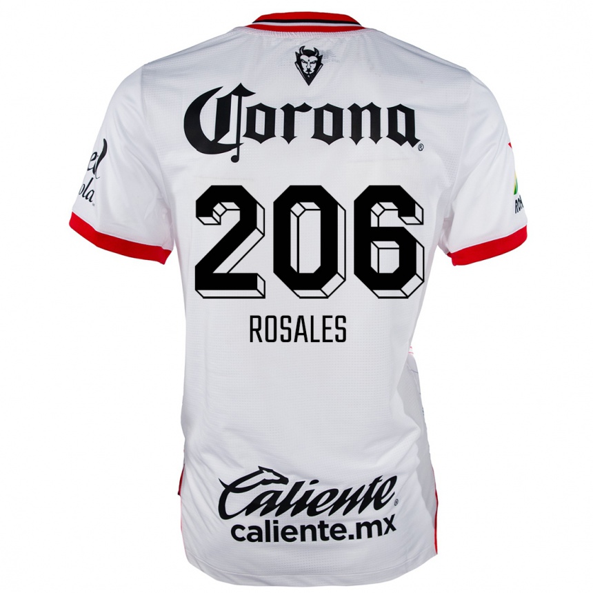 Kids Football Santiago Rosales #206 White Red Away Jersey 2024/25 T-Shirt Canada