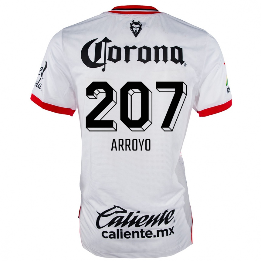 Kids Football José Arroyo #207 White Red Away Jersey 2024/25 T-Shirt Canada