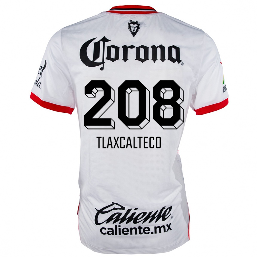 Enfant Football Maillot Sait Tlaxcalteco #208 Blanc Rouge Tenues Extérieur 2024/25 Canada