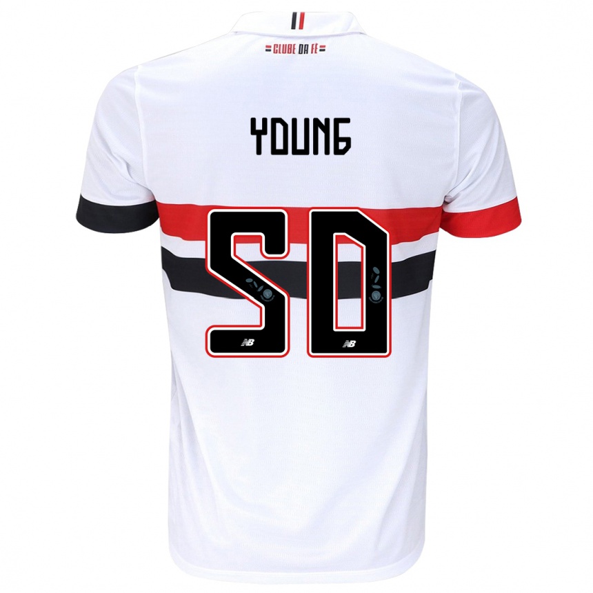 Men Football Young #50 White Red Black Home Jersey 2024/25 T-Shirt Canada