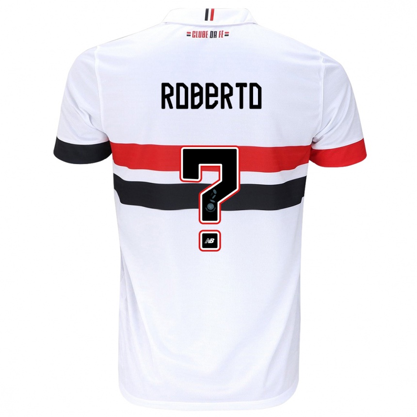 Men Football Roberto #0 White Red Black Home Jersey 2024/25 T-Shirt Canada