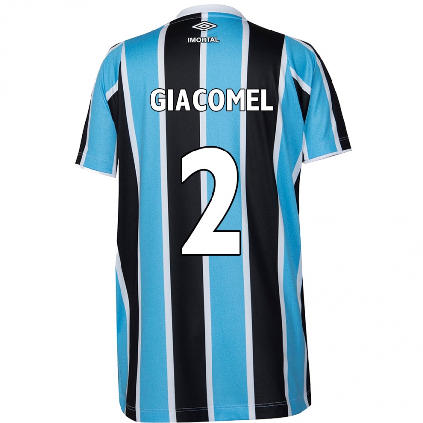 Men Football Laís Giacomel #2 Blue Black White Home Jersey 2024/25 T-Shirt Canada