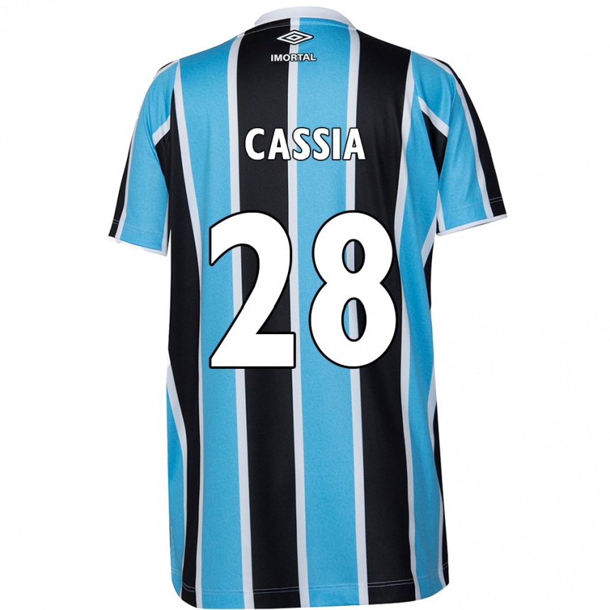 Men Football Cássia #28 Blue Black White Home Jersey 2024/25 T-Shirt Canada