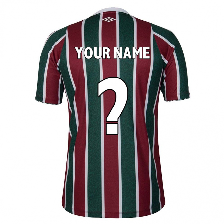 Men Football Your Name #0 Green Maroon White Home Jersey 2024/25 T-Shirt Canada