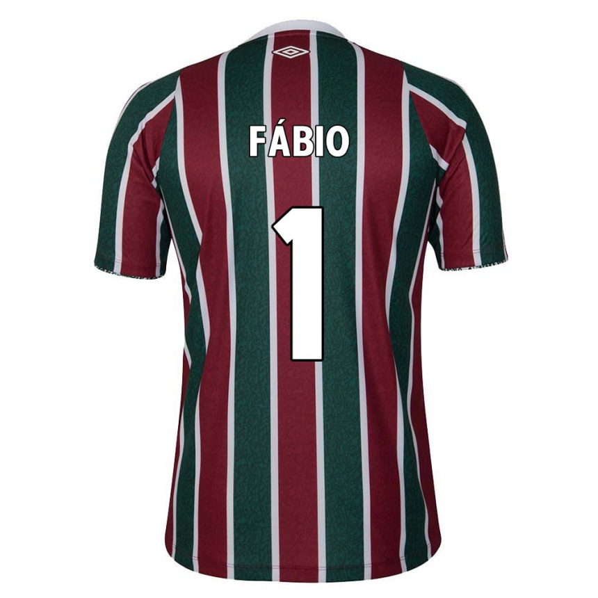 Men Football Fábio #1 Green Maroon White Home Jersey 2024/25 T-Shirt Canada