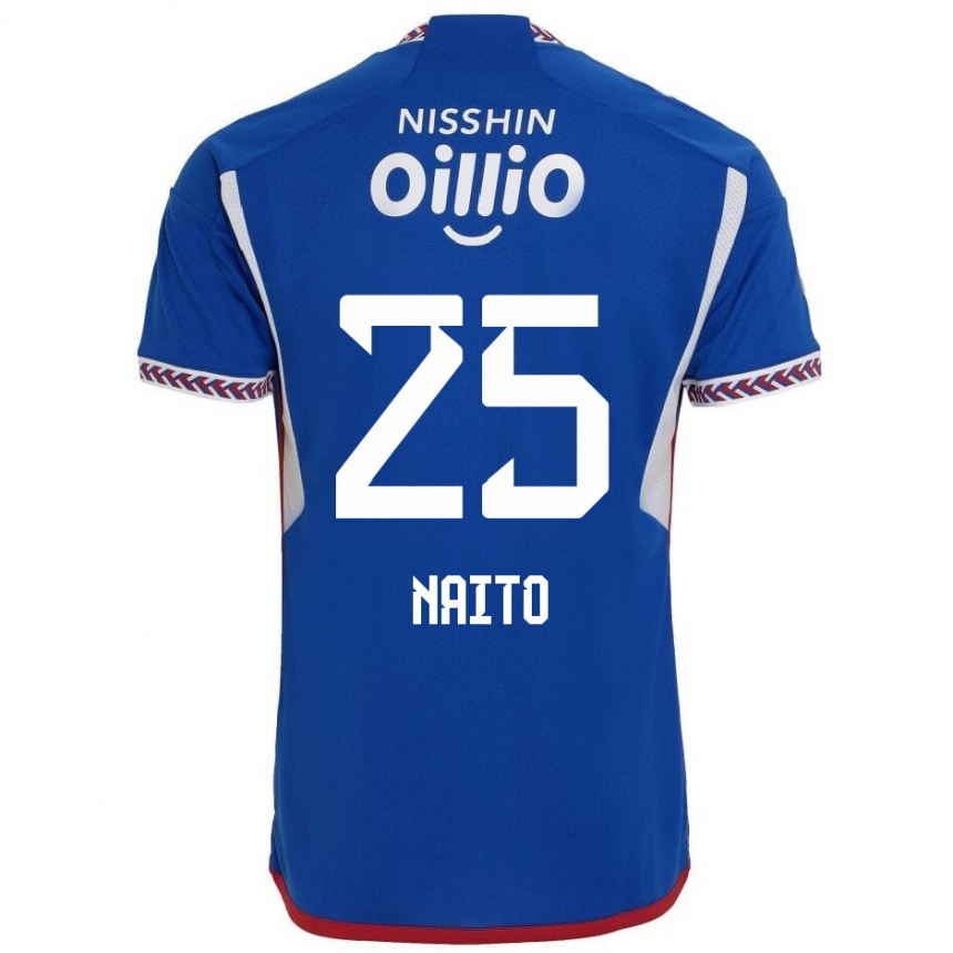 Men Football Kiyomu Naito #25 Blue White Red Home Jersey 2024/25 T-Shirt Canada