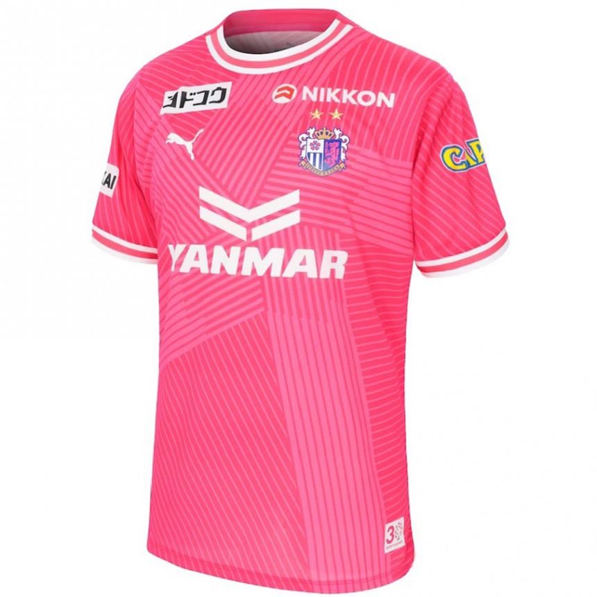 Men Football Hirotaka Tameda #19 Pink White Home Jersey 2024/25 T-Shirt Canada