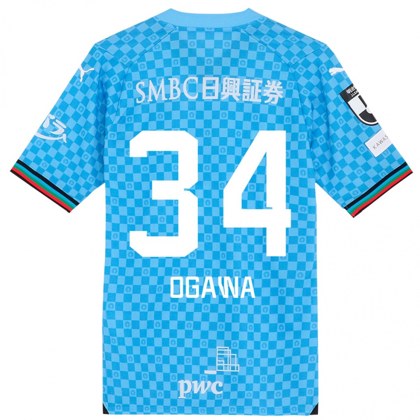 Homme Football Maillot Hiroto Ogawa #34 Bleu Azur Tenues Domicile 2024/25 Canada