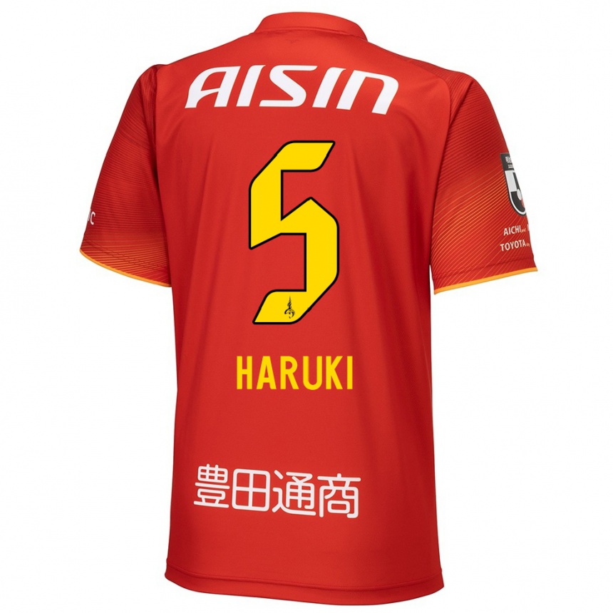 Homme Football Maillot Haruki Yoshida #5 Rouge Blanc Jaune Tenues Domicile 2024/25 Canada