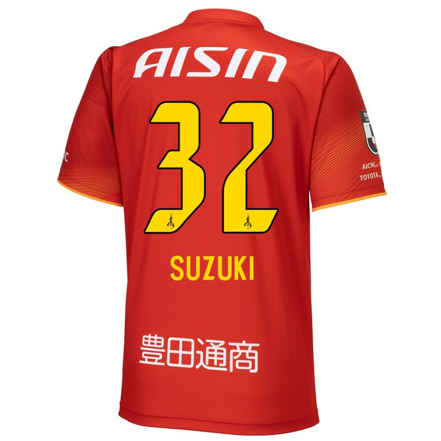 Homme Football Maillot Haruto Suzuki #32 Rouge Blanc Jaune Tenues Domicile 2024/25 Canada