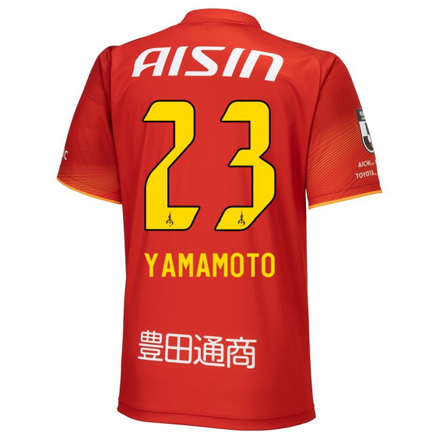 Men Football Haruki Yamamoto #23 Red White Yellow Home Jersey 2024/25 T-Shirt Canada