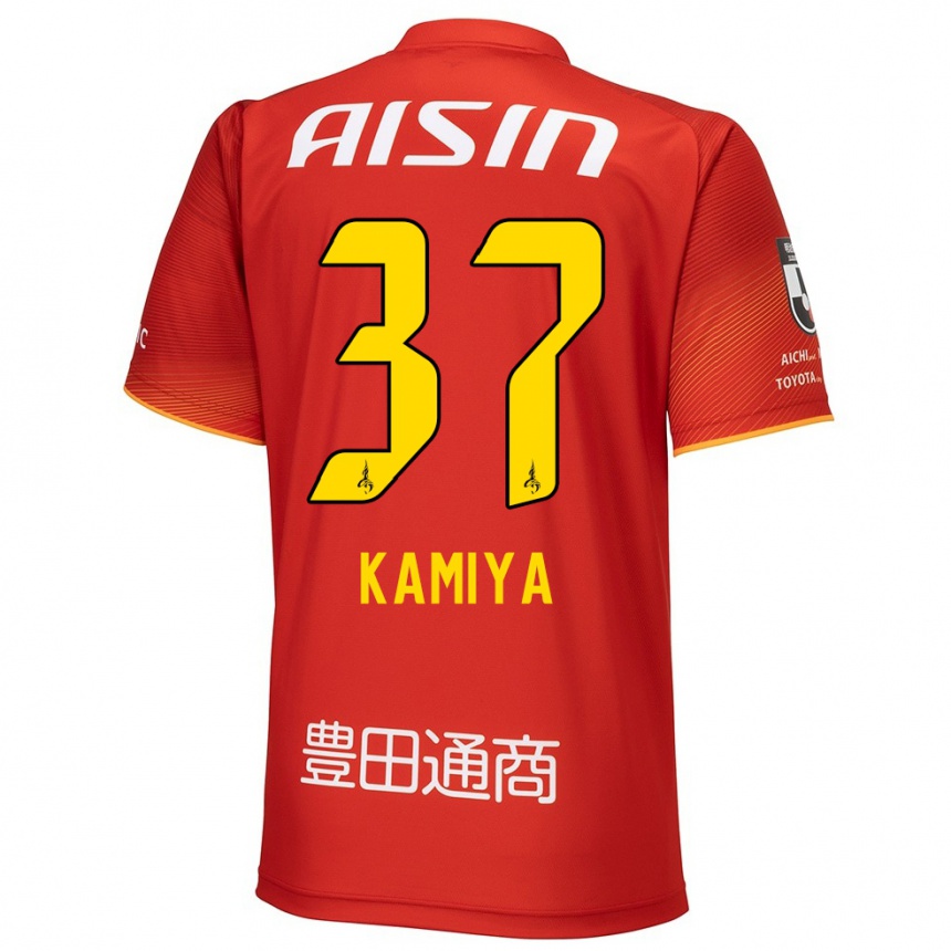 Men Football Kiichi Kamiya #37 Red White Yellow Home Jersey 2024/25 T-Shirt Canada