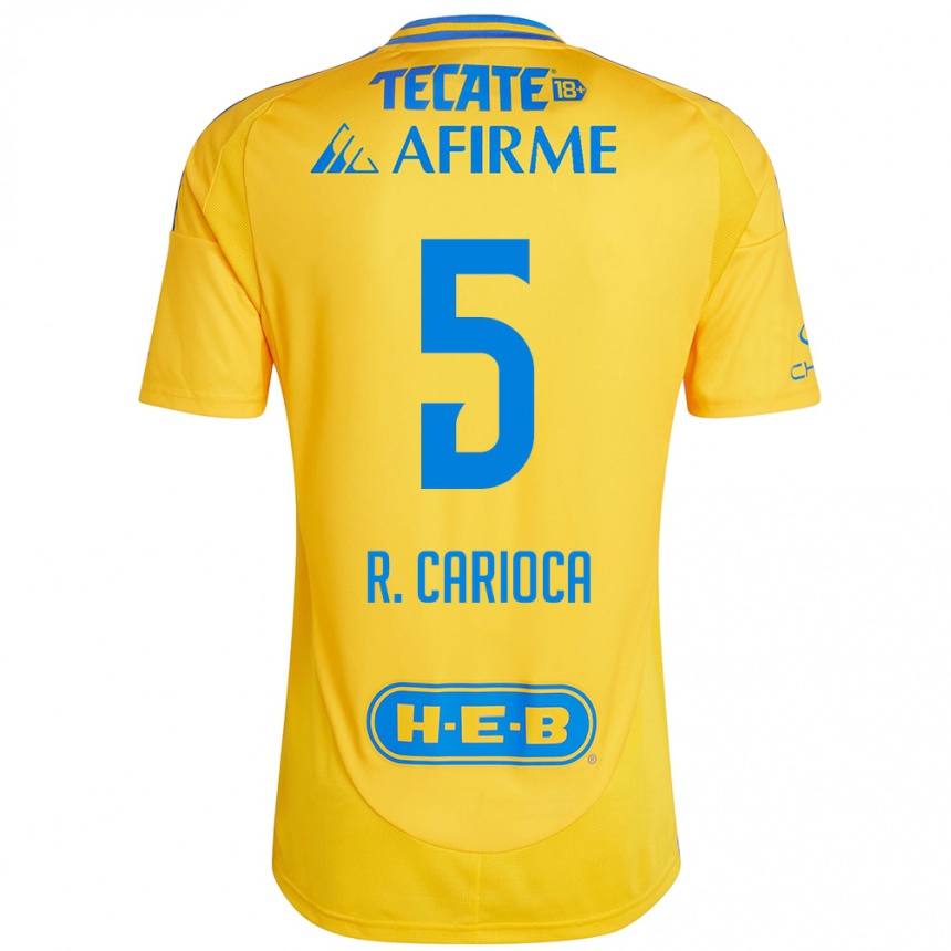 Homme Football Maillot Rafael Carioca #5 Or Jaune Tenues Domicile 2024/25 Canada