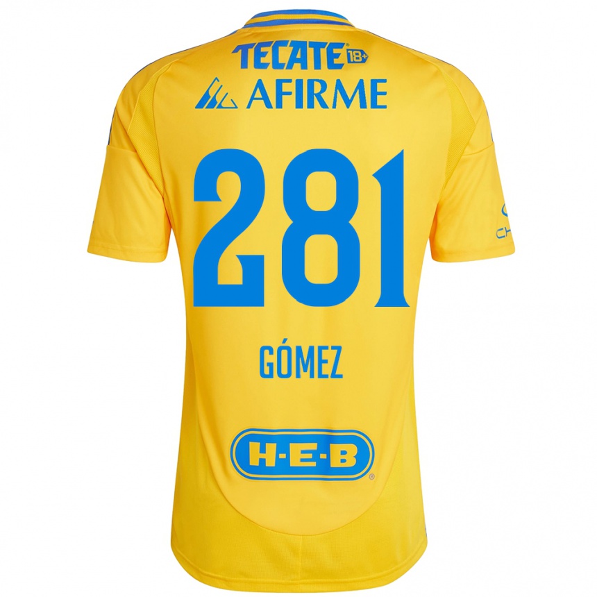 Men Football Luis Gómez #281 Gold Yellow Home Jersey 2024/25 T-Shirt Canada