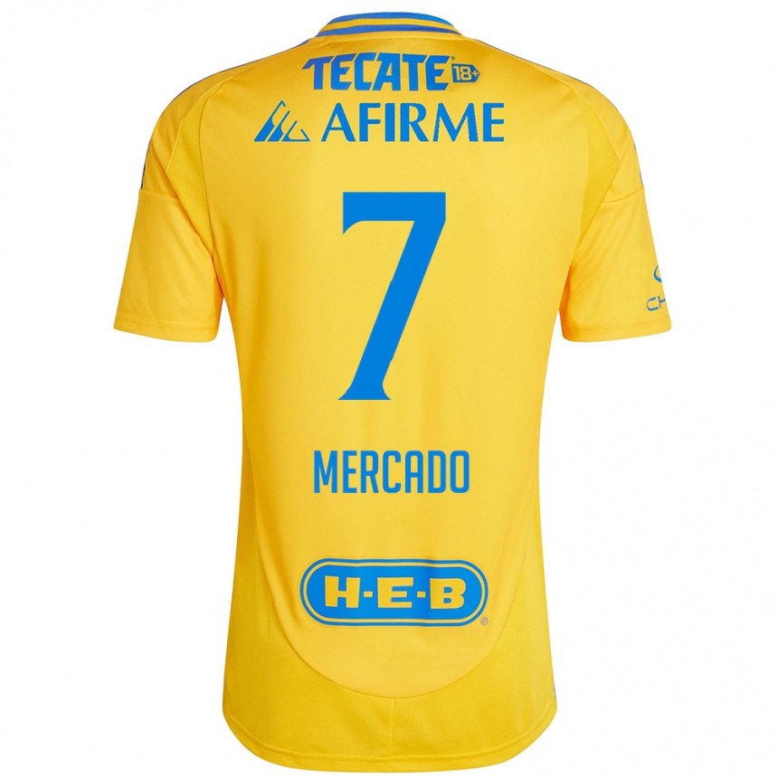 Homme Football Maillot Liliana Mercado #7 Or Jaune Tenues Domicile 2024/25 Canada