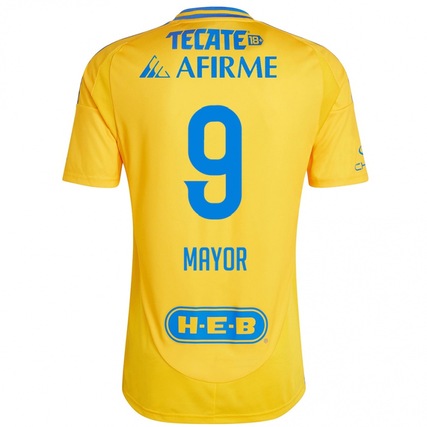 Homme Football Maillot Stephany Mayor #9 Or Jaune Tenues Domicile 2024/25 Canada