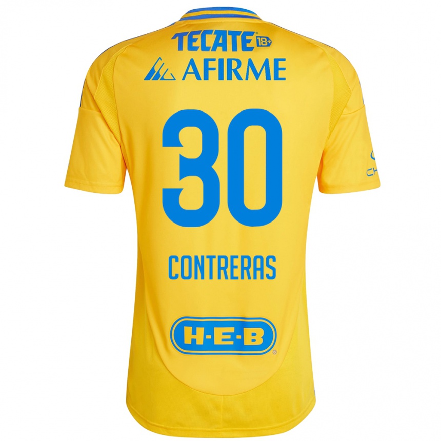 Men Football Lizeth Contreras #30 Gold Yellow Home Jersey 2024/25 T-Shirt Canada