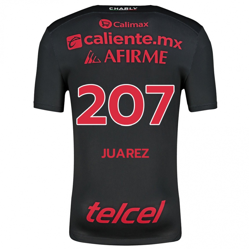 Homme Football Maillot José Juárez #207 Noir Rouge Tenues Domicile 2024/25 Canada