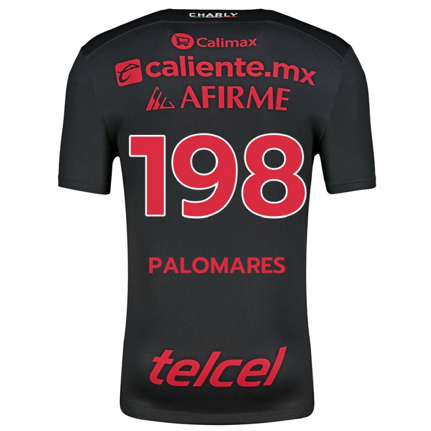 Men Football Ramón Palomares #198 Black Red Home Jersey 2024/25 T-Shirt Canada