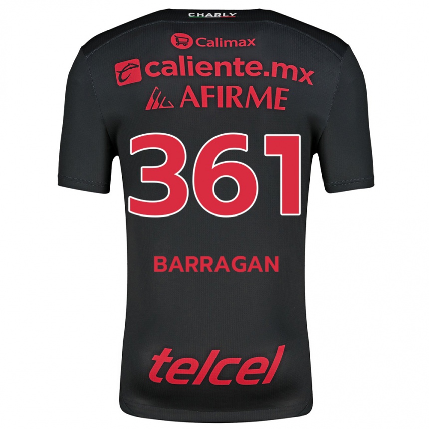 Men Football Jesús Barragán #361 Black Red Home Jersey 2024/25 T-Shirt Canada