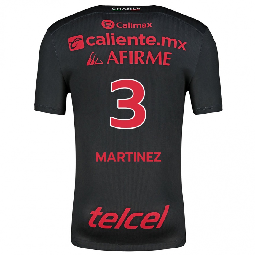 Men Football Nathaly Martínez #3 Black Red Home Jersey 2024/25 T-Shirt Canada