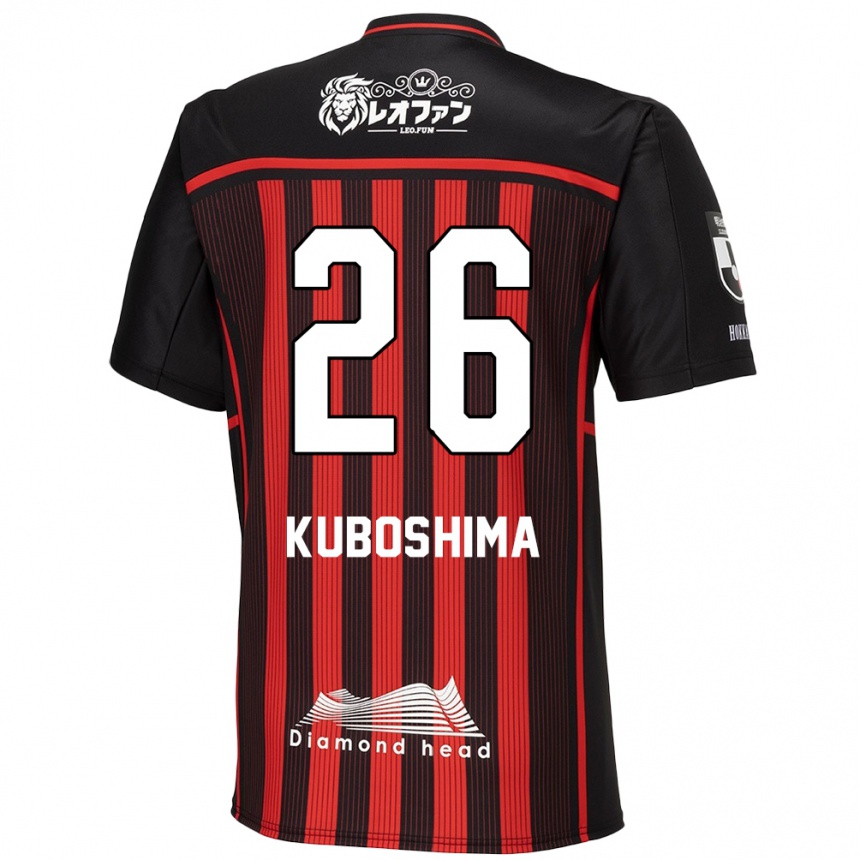 Men Football Takeharu Kuboshima #26 Red Black Home Jersey 2024/25 T-Shirt Canada