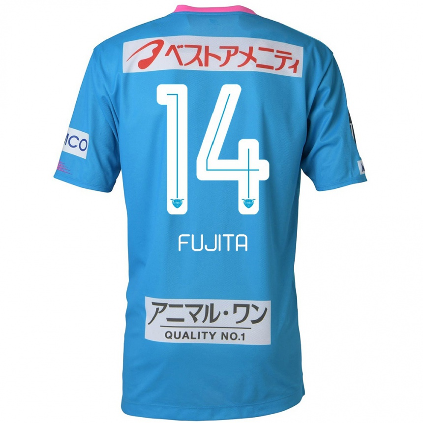 Men Football Naoyuki Fujita #14 Blue Pink Home Jersey 2024/25 T-Shirt Canada