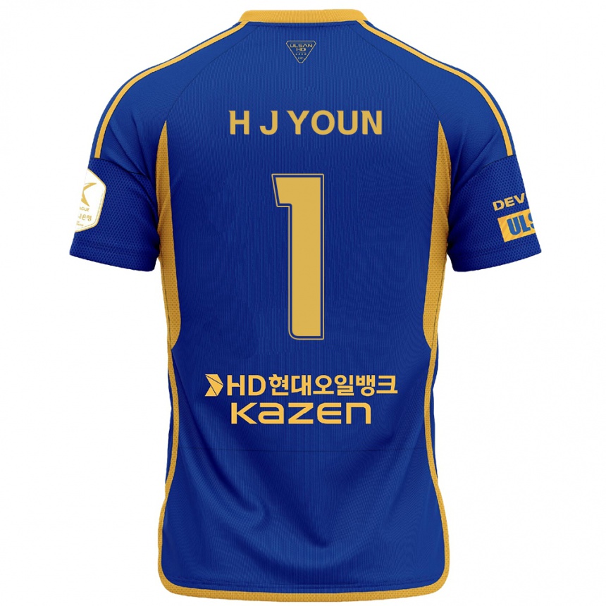 Men Football Je-Hun Youn #1 Blue Yellow Home Jersey 2024/25 T-Shirt Canada