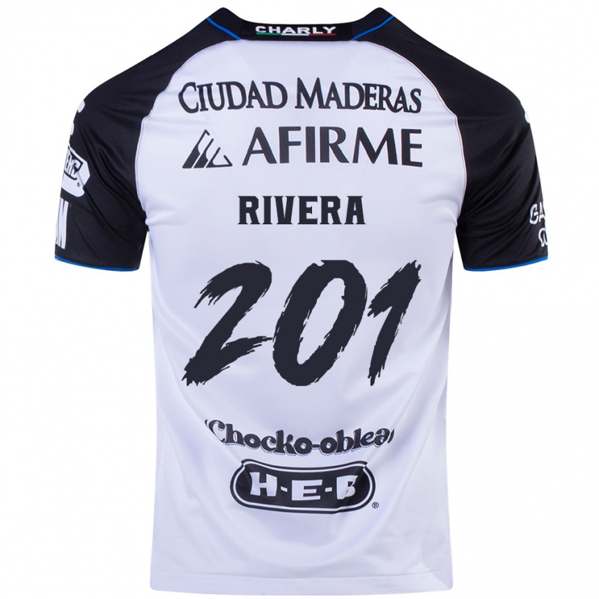 Men Football Christian Rivera #201 Black Blue Home Jersey 2024/25 T-Shirt Canada