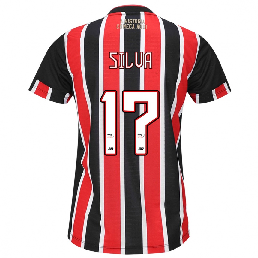 Men Football André Silva #17 Black Red White Away Jersey 2024/25 T-Shirt Canada