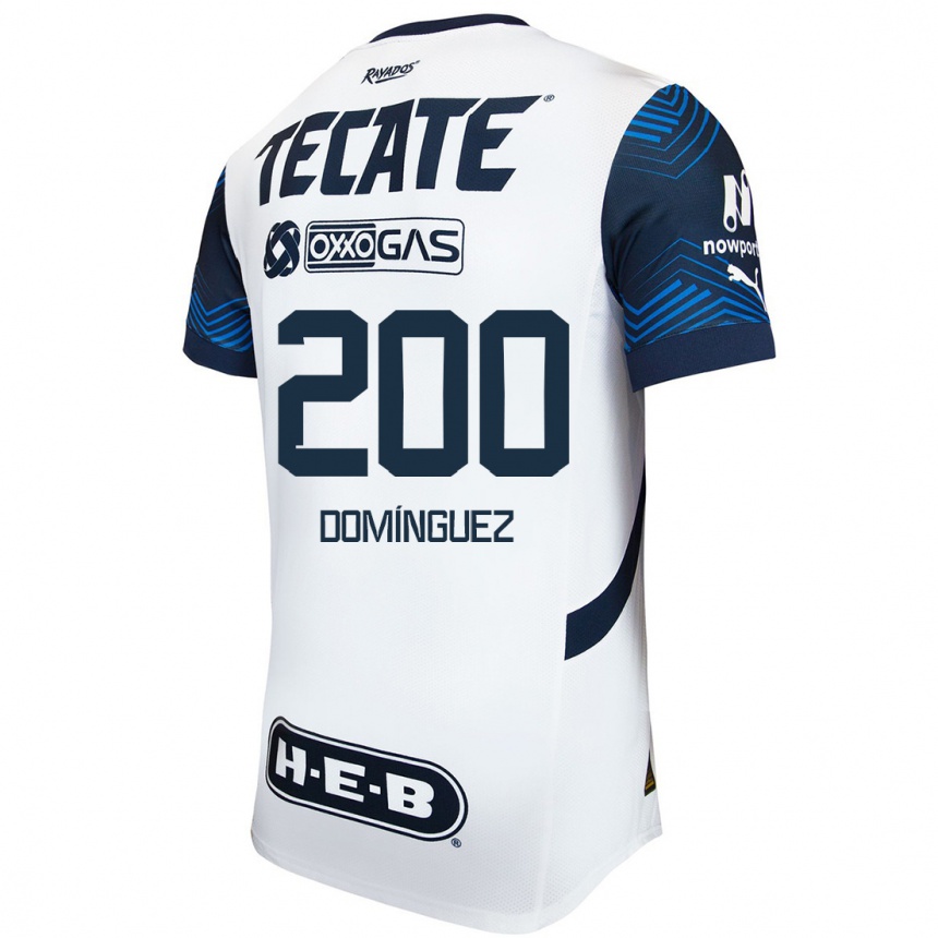 Homme Football Maillot Joel Domínguez #200 Blanc Bleu Tenues Extérieur 2024/25 Canada