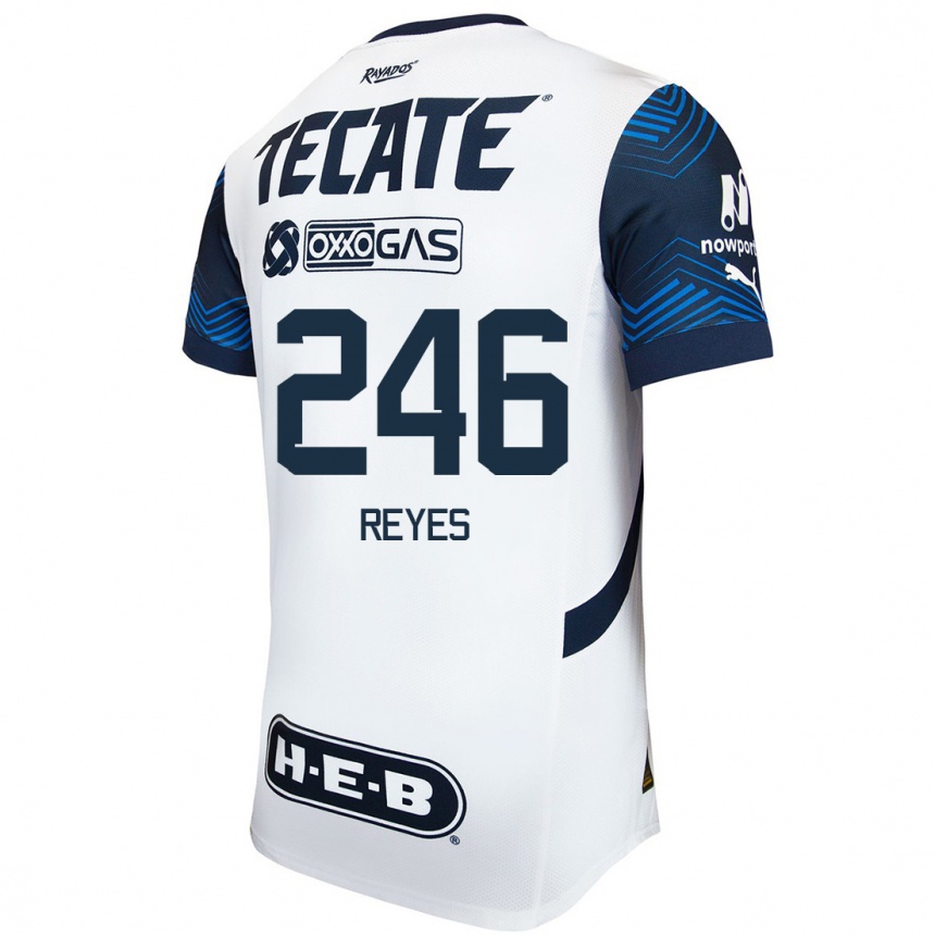 Homme Football Maillot Cristian Reyes #246 Blanc Bleu Tenues Extérieur 2024/25 Canada