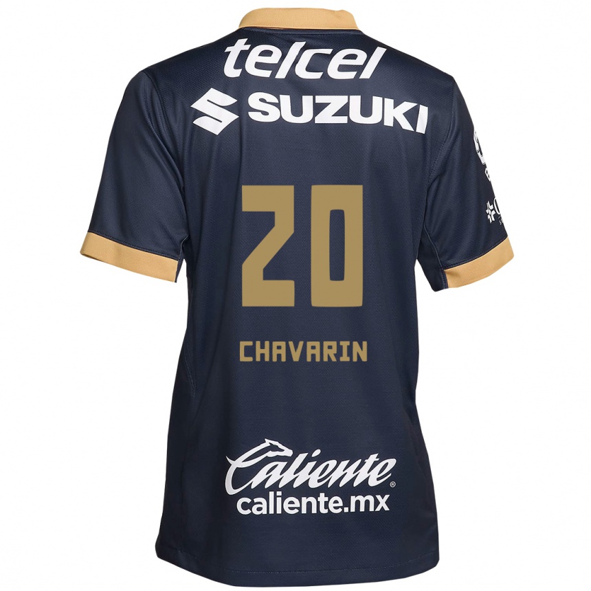 Men Football Aerial Chavarin #20 Obsidian Gold White Away Jersey 2024/25 T-Shirt Canada