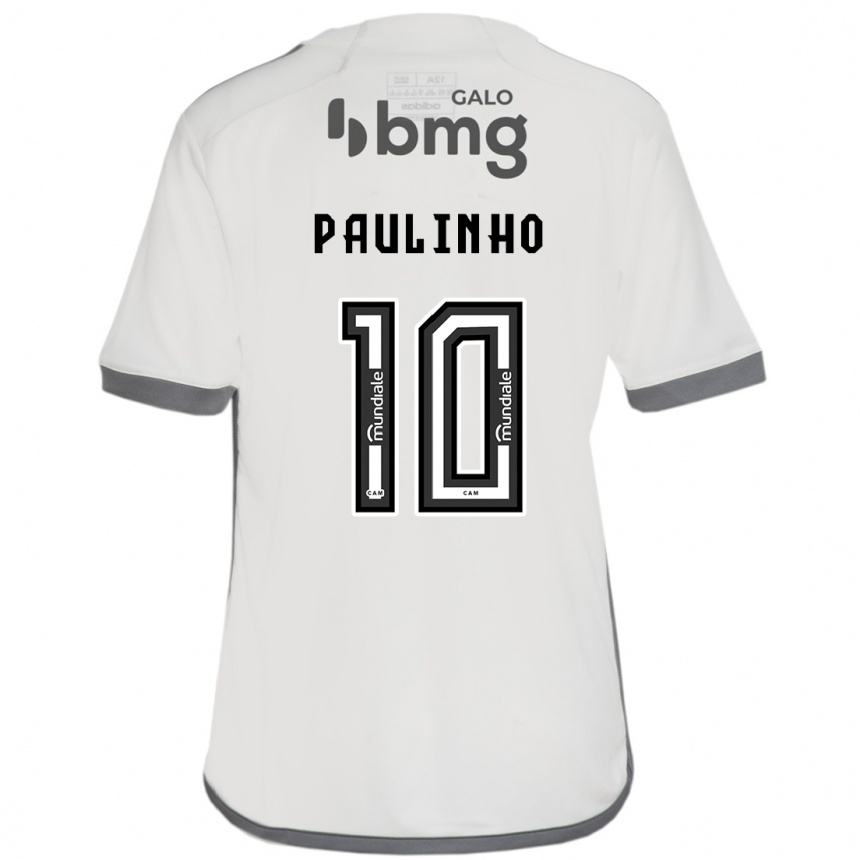 Men Football Paulinho #10 Off White Away Jersey 2024/25 T-Shirt Canada