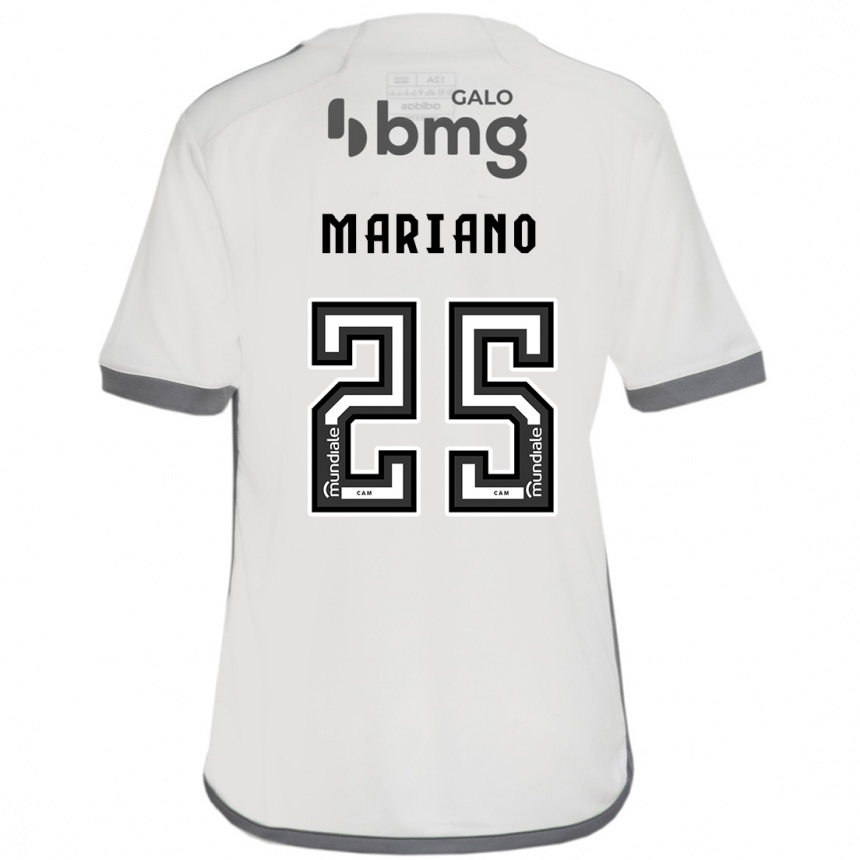 Homme Football Maillot Mariano #25 Blanc Cassé Tenues Extérieur 2024/25 Canada